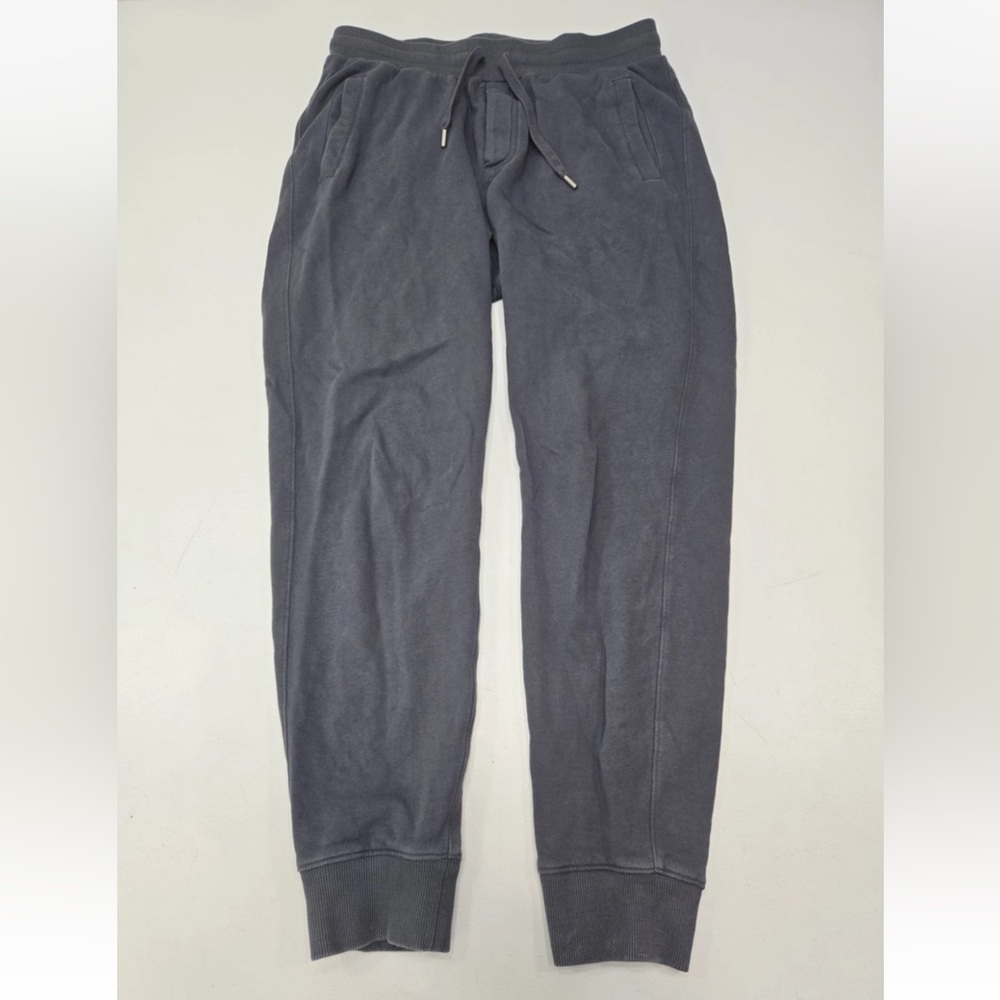 Suitsupply Pure Cotton Blue Joggers 28" Drawstring Tapered Size M Mens